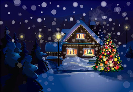 Buy Night of Christmas Winter Backdrops Online – Starbackdrop