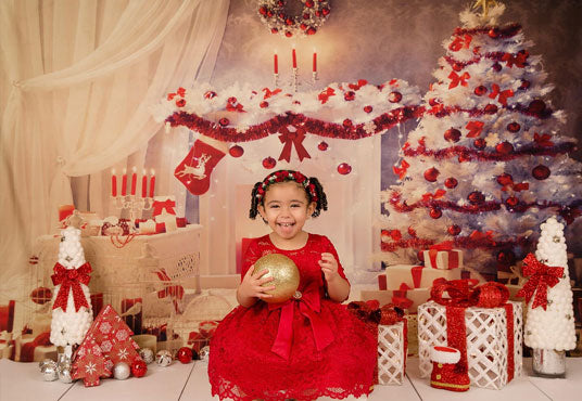 Buy White Christmas Tree Backdrop for Photo Studio Online – Starbackdrop