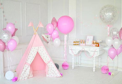 Pink Tent Baby Show Decor Birthday Backdrops