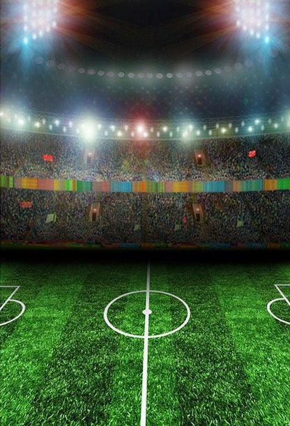 Football Field Backdrop Night Sports Stadium Photography Background