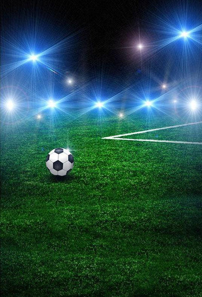 Grassland Sports Backdrop Night Football Field Photography Background