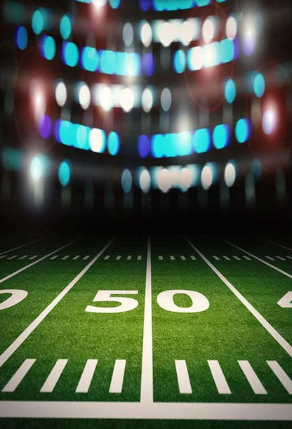 Bokeh Grassland Sports Backdrop Night Football Field Photography Background