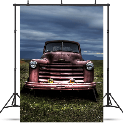 Old Rusted Farm Truck In The Field Photography Backdrop SBH0227