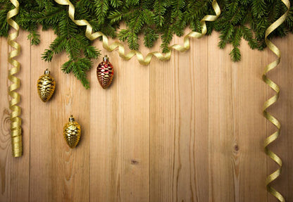 Golden Ribbon Wooden Photography Backdrops