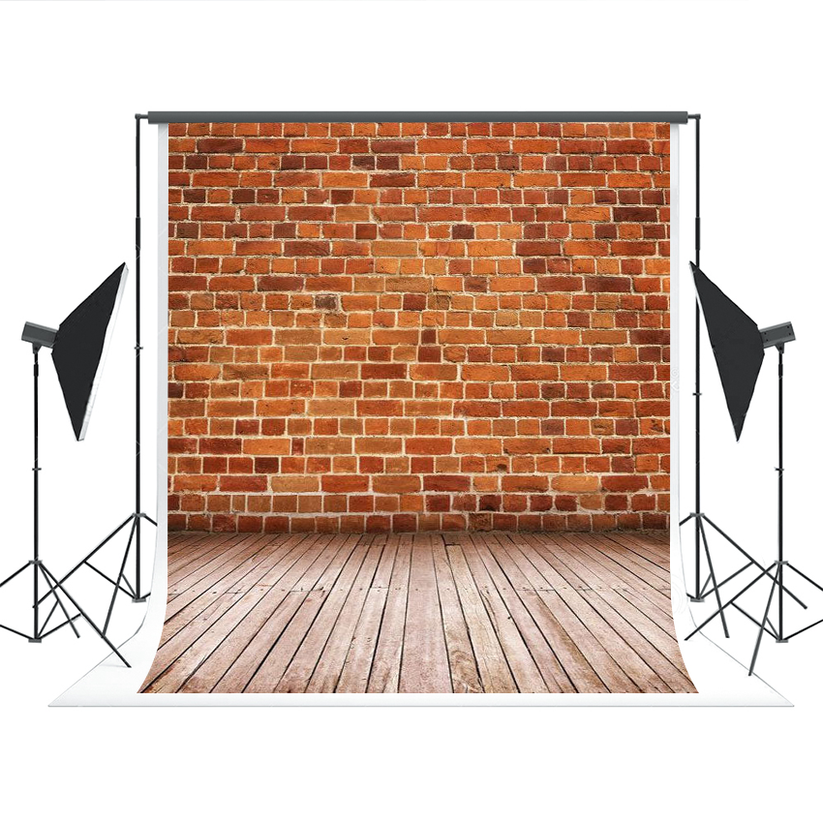 Buy Red Brick Wall With Wood Floor Background For Photography Backdrop ...