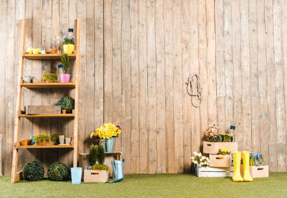 Spring Wooden Wall Backdrops for Photography