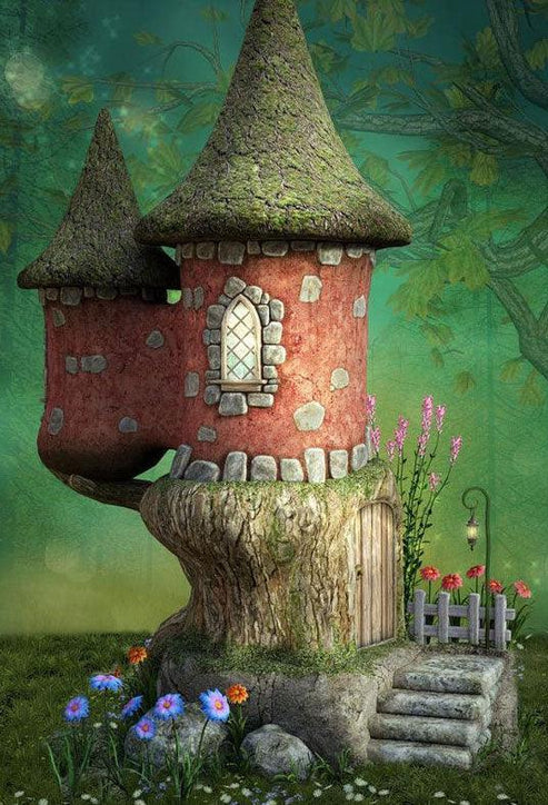 Buy Little House In The Forest Backdrop for Baby Show Photography ...