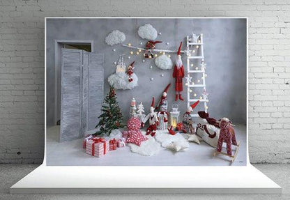 Grey Christmas Photo Backdrop for Picture