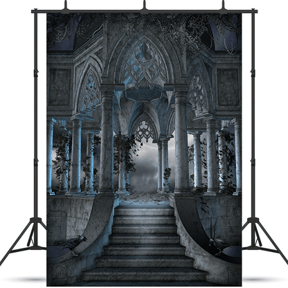 Gothic Chapel With Stairs Photography Backdrop SBH0257