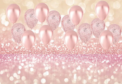 Rose Gold Balloon Decorations Photo Backdrop for Girls Birthday Baby Bridal Shower Photography Background Studio