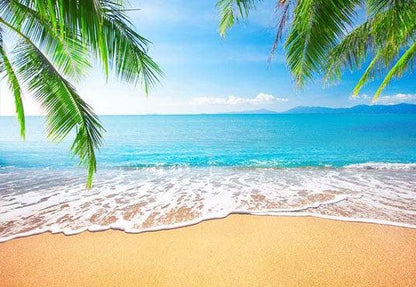 Sea Beach Blue Sky Landscape Backdrop for Summer Sea Vocation Theme Photography