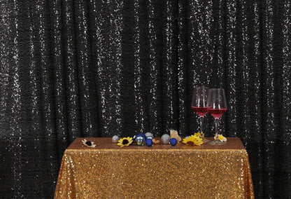 Black Sequins Fabric Photography Backdrop for Party