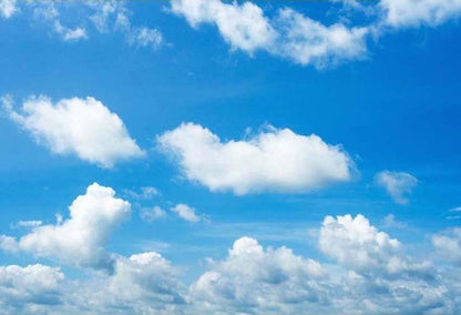 Blue sky and White Clouds Backdrop  For Party Photography