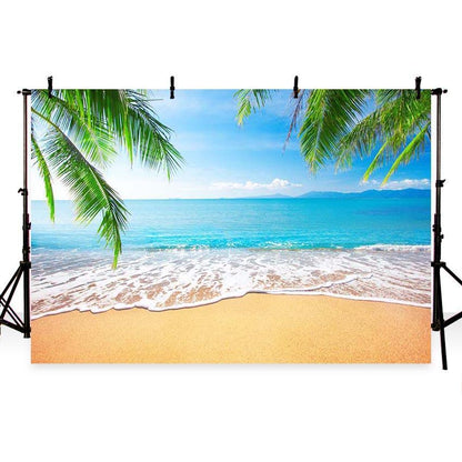 Sea Beach Blue Sky Landscape Backdrop for Summer Sea Vocation Theme Photography