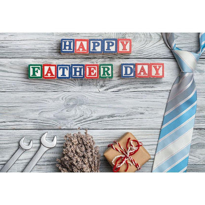 Happy Father's Day Backdrop Wood Floor Photography Background