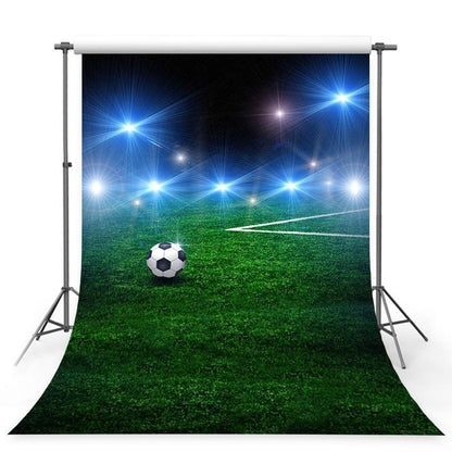 Grassland Sports Backdrop Night Football Field Photography Background