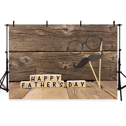 Happy Father's Day Backdrop Antique Wood Floor Photography Background