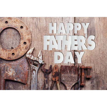 Wood Backdrop White Happy Father's Day Photography Background