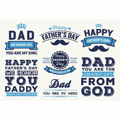 Dad My Hero Backdrop Father's Day Blue Photography Background