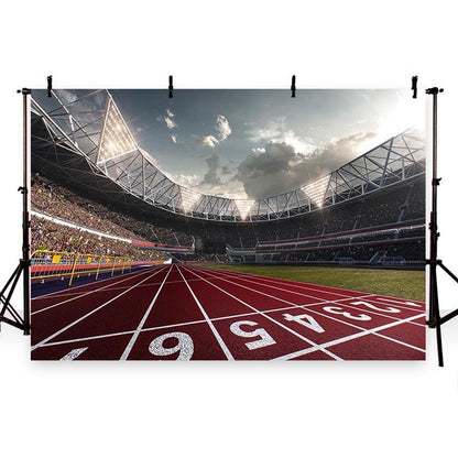 Stadium Plastic Track Backdrop Football Field Photography Background