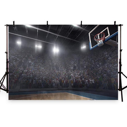 Night Stadium Backdrop Basketball Field Photography Background