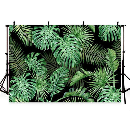 Green Tropical Leaves Backdrop Spring Photography Background