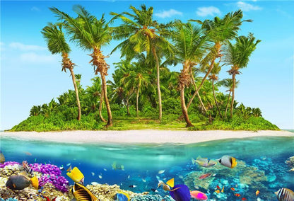 Tropical Beach Undersea Photography Backdrops