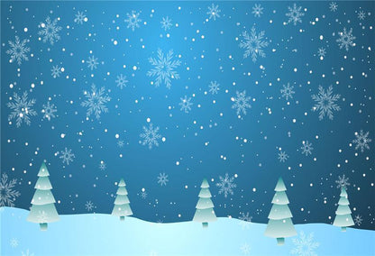 Blue Sky Snowflake Photography Backdrops