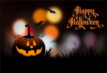 Happy Halloween Big Pumpkin Photo Backdrop