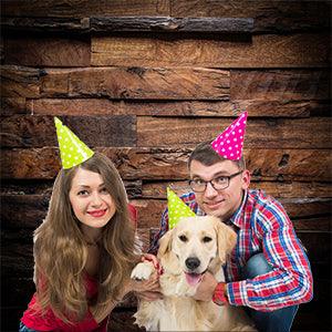 Dark Brown Wooden Backdrop Seamless for Party