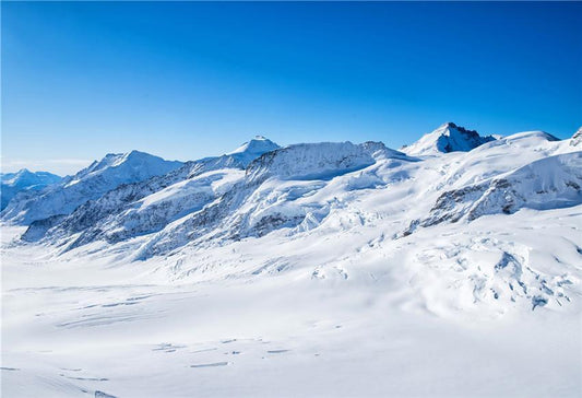 Winter Blue Sky Snow Mountain Photo Backdrop