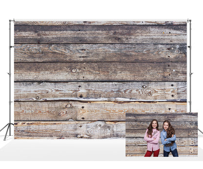 Aged Rustic Wood Photography Backdrop Wooden Floor Photo Background Studio Portraits Prop HJ06787