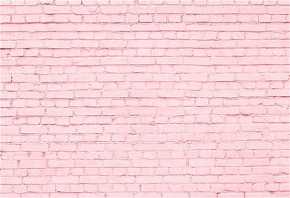 Sweet Pink Brick Wall Backdrop for Princess Photography