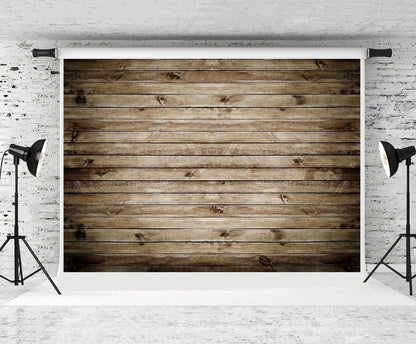 Brown Retro Wood Wall Backdrop for Photography