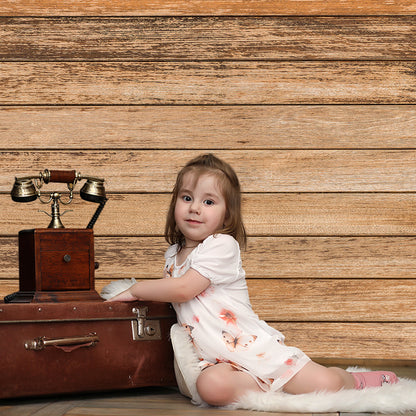 Retro Brown Wooden Photo Booth Prop Backdrop