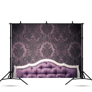 Purple Headboard Room Decor Photography Backdrop for Picture