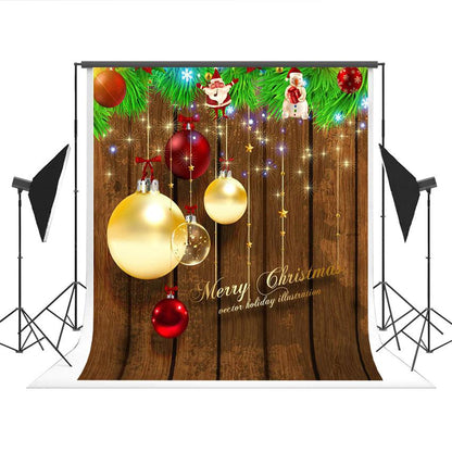 Dark Brown Wood Christmas Photo Backdrops