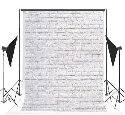 Star Backdrop White Brick Wall Backdrop  for Photo Studio