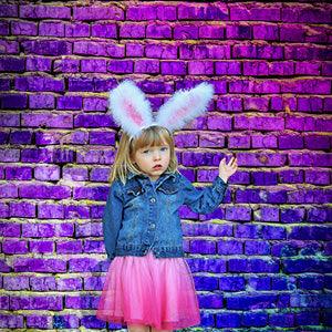 Indigo Brick Wall Image Digital  Background Backdrop for Photo Studio K17369