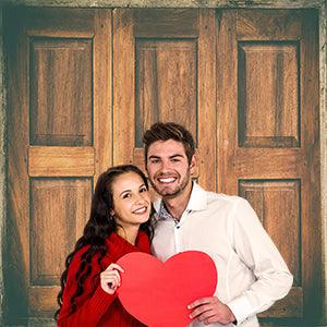 Vintage Rustic Distressed Wood Barn Door Photography Backdrop for Photo Studio KH00832