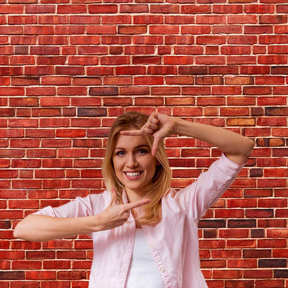 Retro Red Brick Wall Photography Backdrop Digital Printed Background Decor KH02337