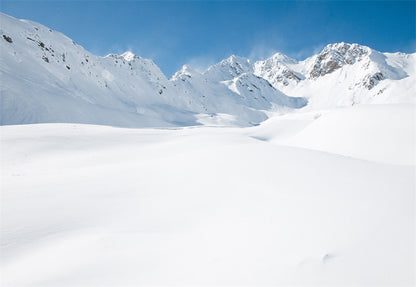 Winter Mountain Photography Backdrop Snow Background