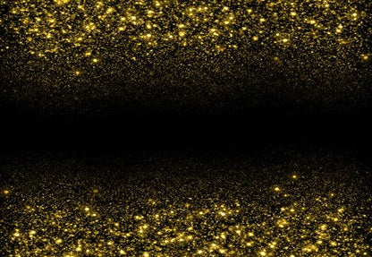 Black Gold Bokeh Sparkle Backdrop Photo Booth Background Hanging KH06117