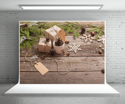 Christmas Wood Board Photography Backdrop