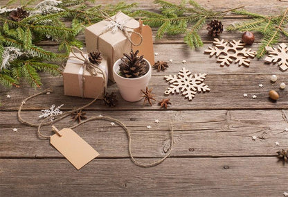 Christmas Wood Board Photography Backdrop