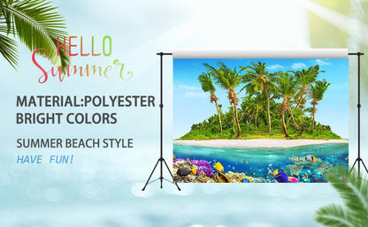 Tropical Beach Undersea Photography Backdrops