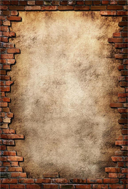 Abstract Red Brick Photography Fabric Backdrop for Studio