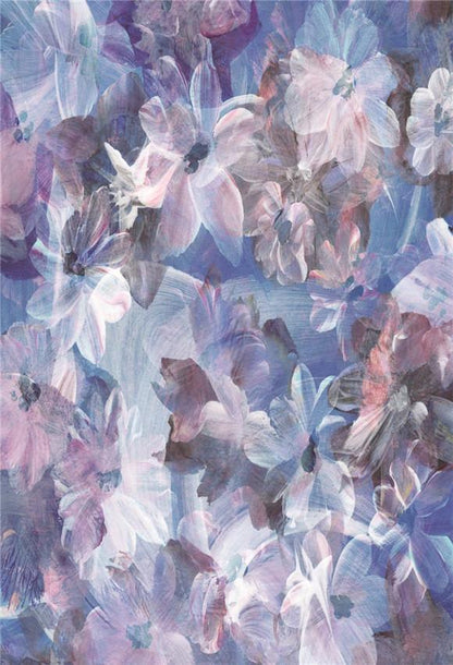 Purple Floral Abstract Portrait Baby Show Backdrop