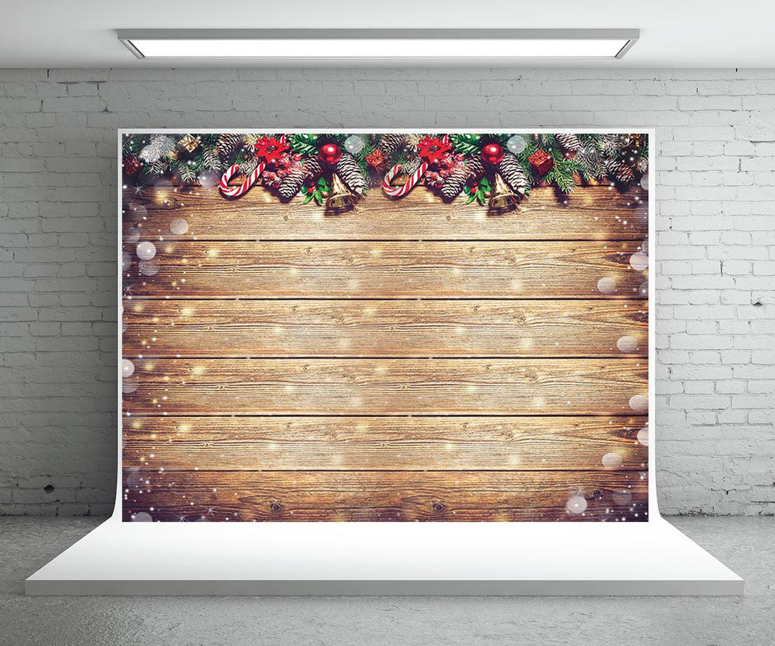 Buy Christmas Wooden Backdrop Brown Photo Background Online – Starbackdrop