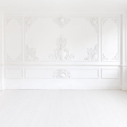 White Sculpture Wall Wedding for Studio Backdrops